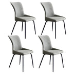 Chaises de cuisine/salle à manger industrielles gris foncé sans accoudoirs