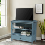 Meuble TV d'angle en bois massif de style Mission