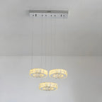 Suspension élégante en cristal avec LED et télécommande pour cuisine.
