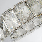 Suspension élégante en cristal avec LED et télécommande pour cuisine.