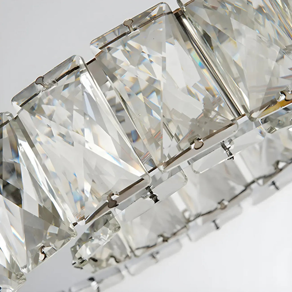 Suspension élégante en cristal avec LED et télécommande pour cuisine.
