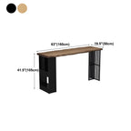 Tables de bar modernes en bois et fer brun doré