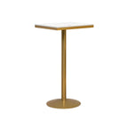 Tables de bar sur pied en faux marbre doré glamour pour bistro