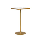 Tables de bar sur pied en faux marbre doré glamour pour bistro
