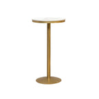 Tables de bar sur pied en faux marbre doré glamour pour bistro