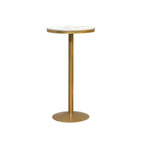 Tables de bar sur pied en faux marbre doré glamour pour bistro