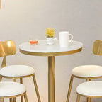 Tables de bar sur pied en faux marbre doré glamour pour bistro