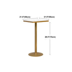 Tables de bar sur pied en faux marbre doré glamour pour bistro