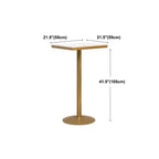 Tables de bar sur pied en faux marbre doré glamour pour bistro