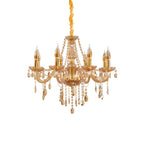 Lustre réglable en cristal style chandelier du milieu du siècle