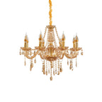Lustre réglable en cristal style chandelier du milieu du siècle