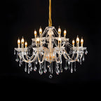 Lustre réglable en cristal style chandelier du milieu du siècle