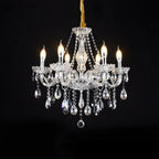 Lustre réglable en cristal style chandelier du milieu du siècle