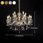Lustre réglable en cristal style chandelier du milieu du siècle