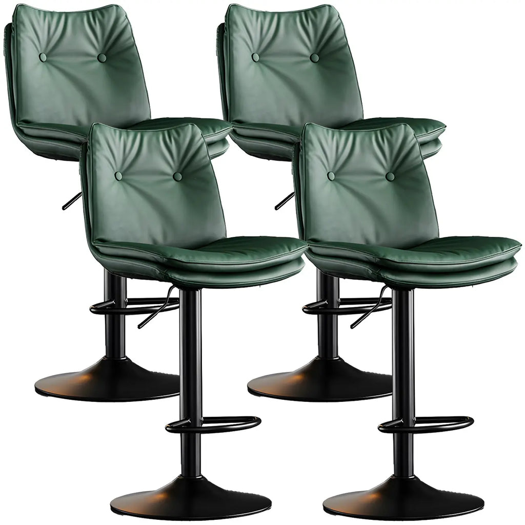 Tabourets de bar pivotants modernes en cuir réglables