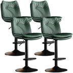 Tabourets de bar pivotants modernes en cuir réglables