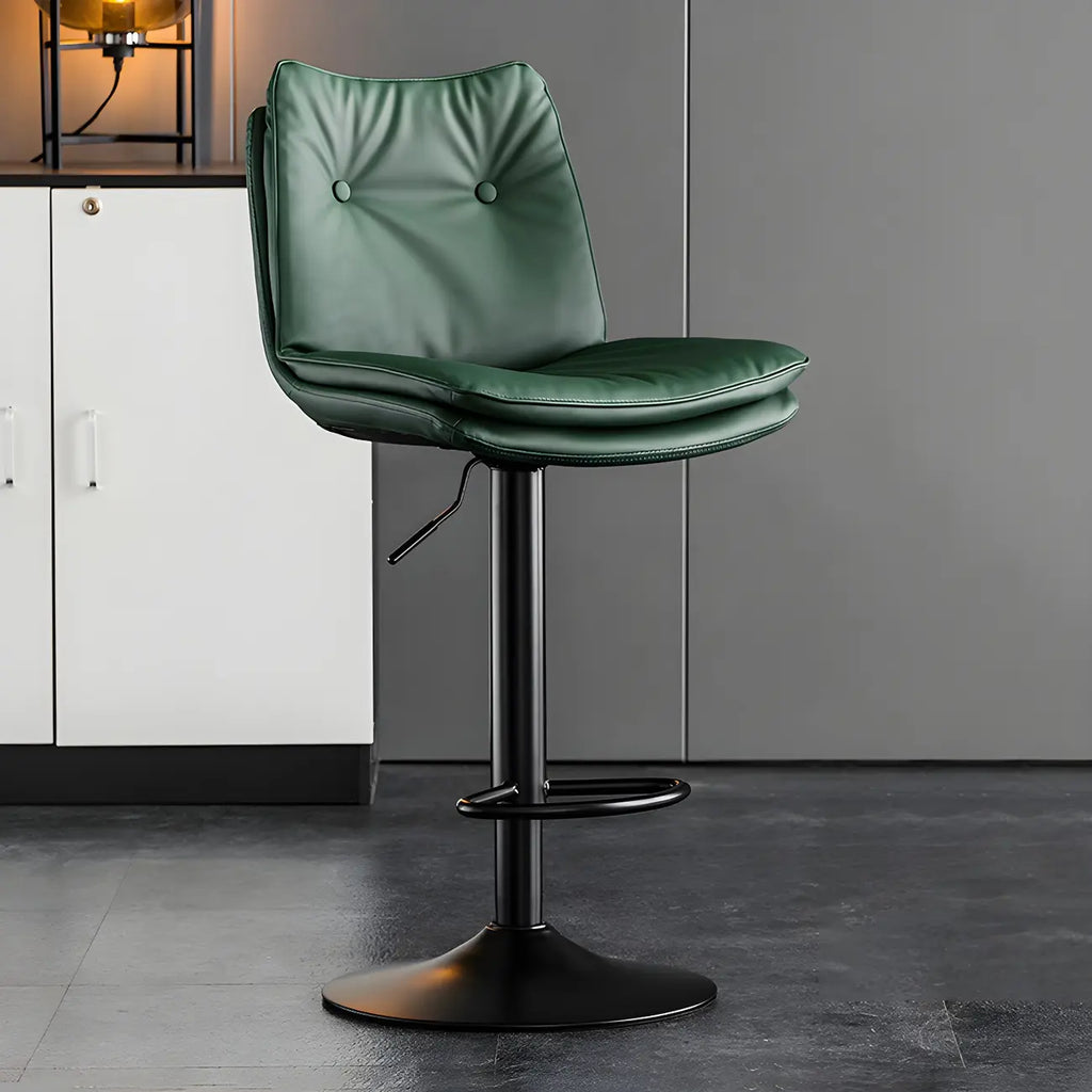 Tabourets de bar pivotants modernes en cuir réglables