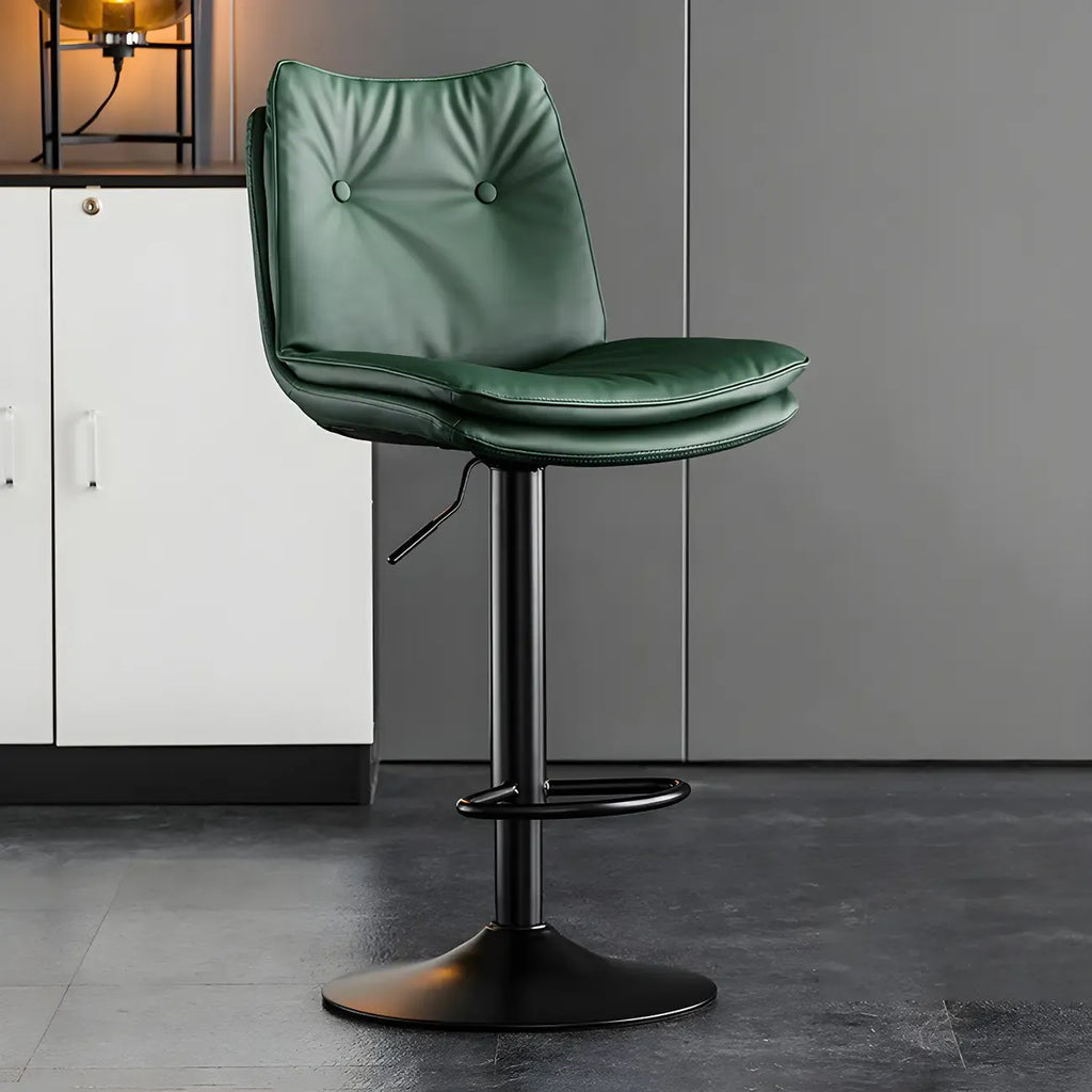Tabourets de bar pivotants modernes en cuir réglables