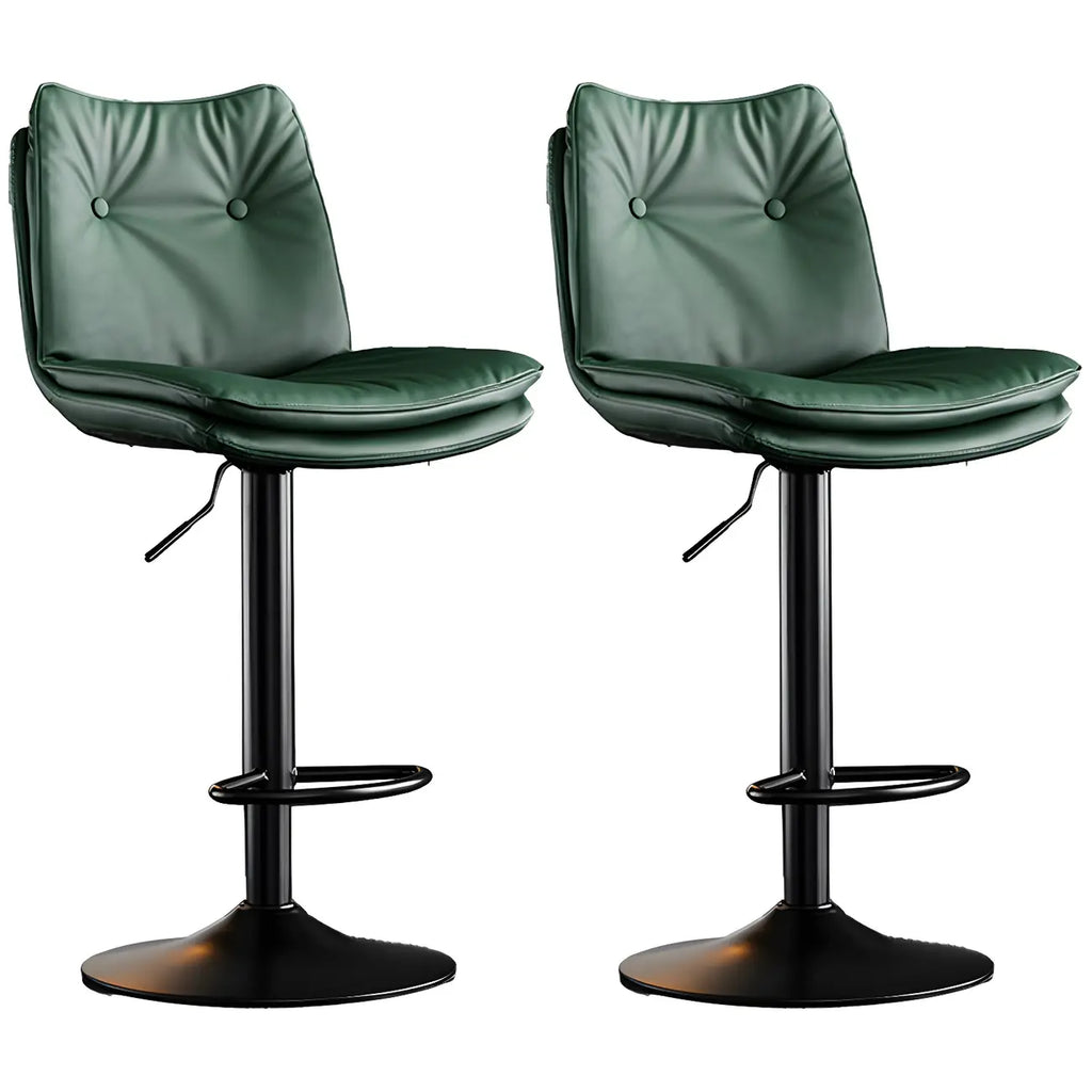 Tabourets de bar pivotants modernes en cuir réglables