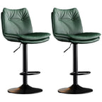 Tabourets de bar pivotants modernes en cuir réglables