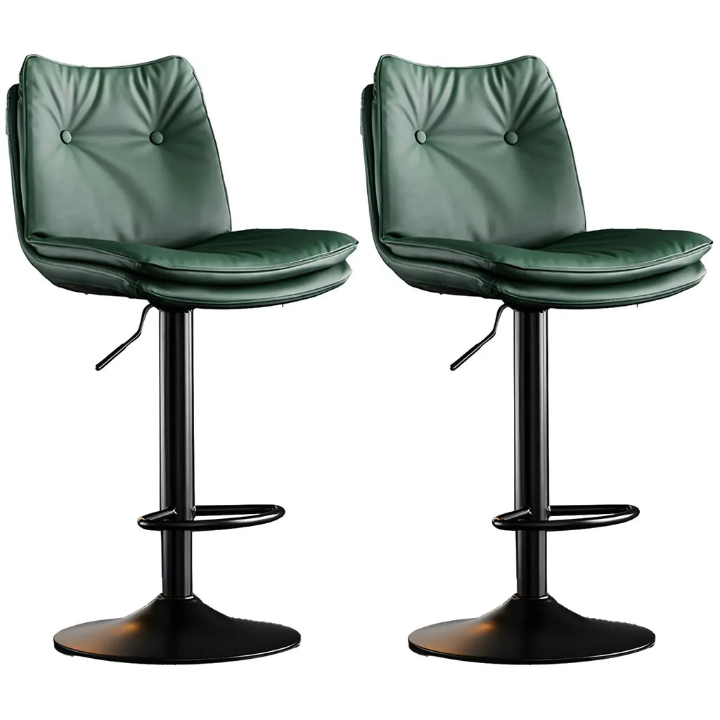 Tabourets de bar pivotants modernes en cuir réglables