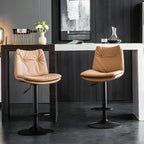 Tabourets de bar pivotants modernes en cuir réglables