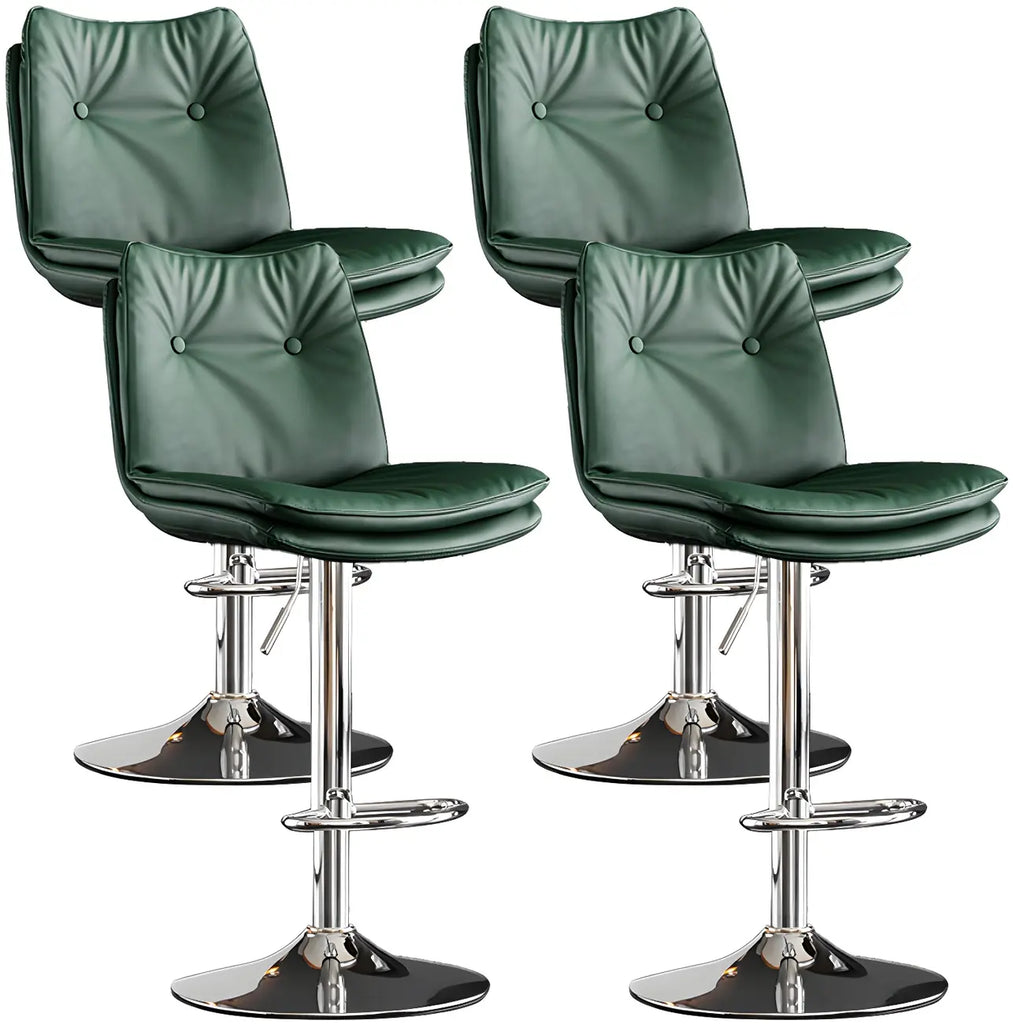Tabourets de bar pivotants modernes en cuir réglables