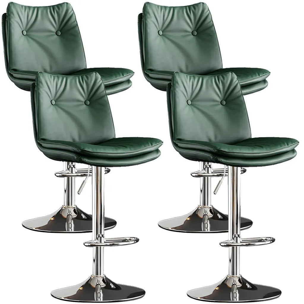 Tabourets de bar pivotants modernes en cuir réglables