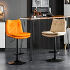 Tabourets de bar pivotants modernes en cuir réglables