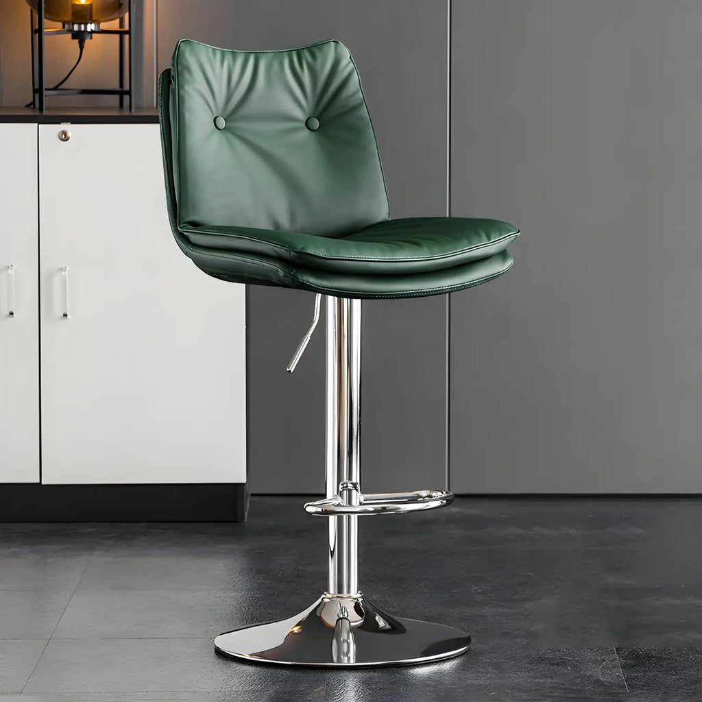 Tabourets de bar pivotants modernes en cuir réglables