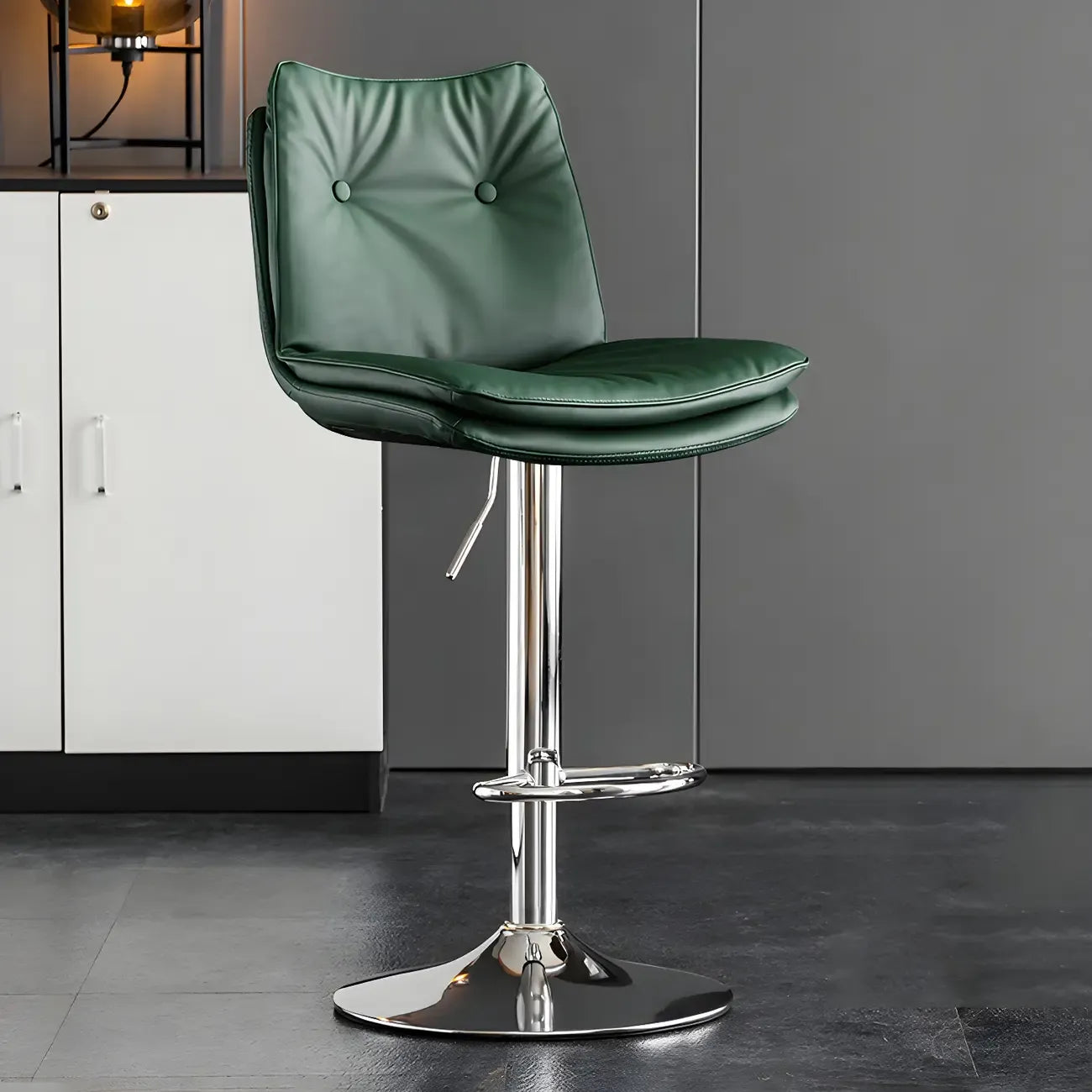 Tabourets de bar pivotants modernes en cuir réglables