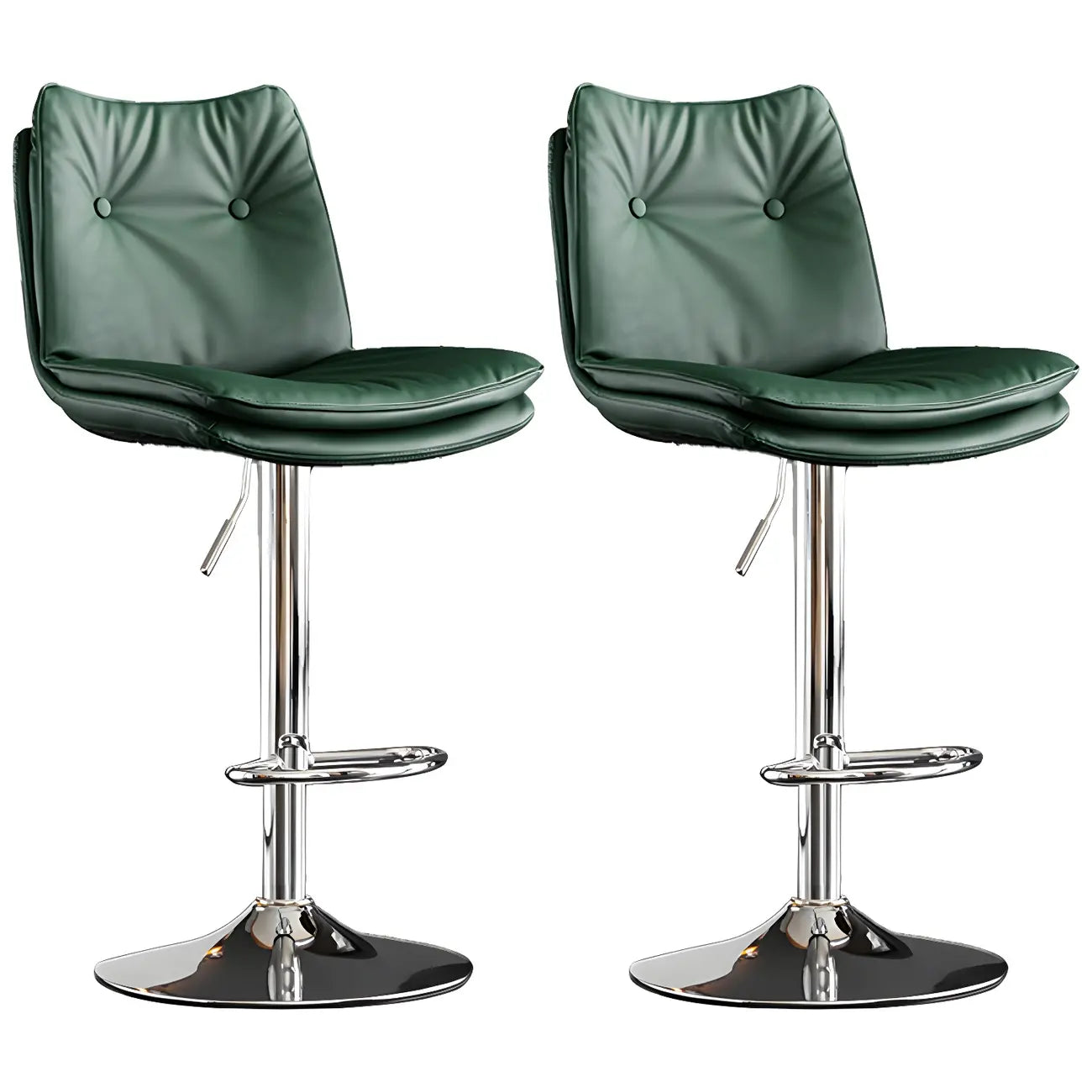 Tabourets de bar pivotants modernes en cuir réglables