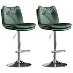 Tabourets de bar pivotants modernes en cuir réglables