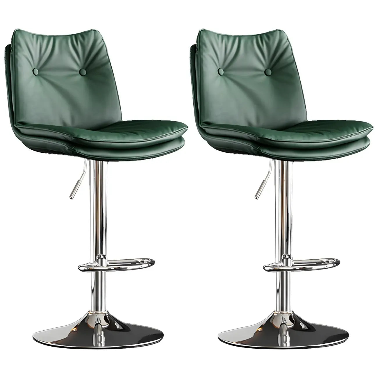 Tabourets de bar pivotants modernes en cuir réglables