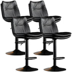 Tabourets de bar pivotants modernes en cuir réglables