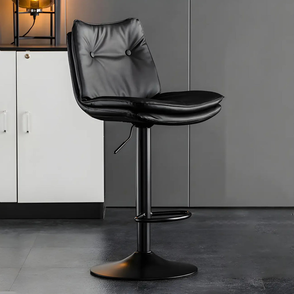Tabourets de bar pivotants modernes en cuir réglables