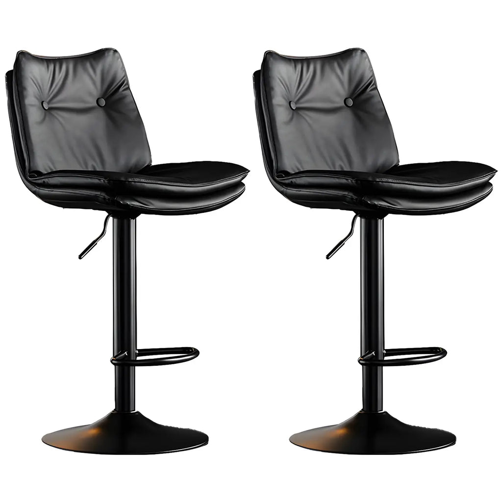Tabourets de bar pivotants modernes en cuir réglables
