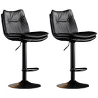 Tabourets de bar pivotants modernes en cuir réglables
