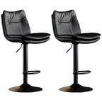Tabourets de bar pivotants modernes en cuir réglables