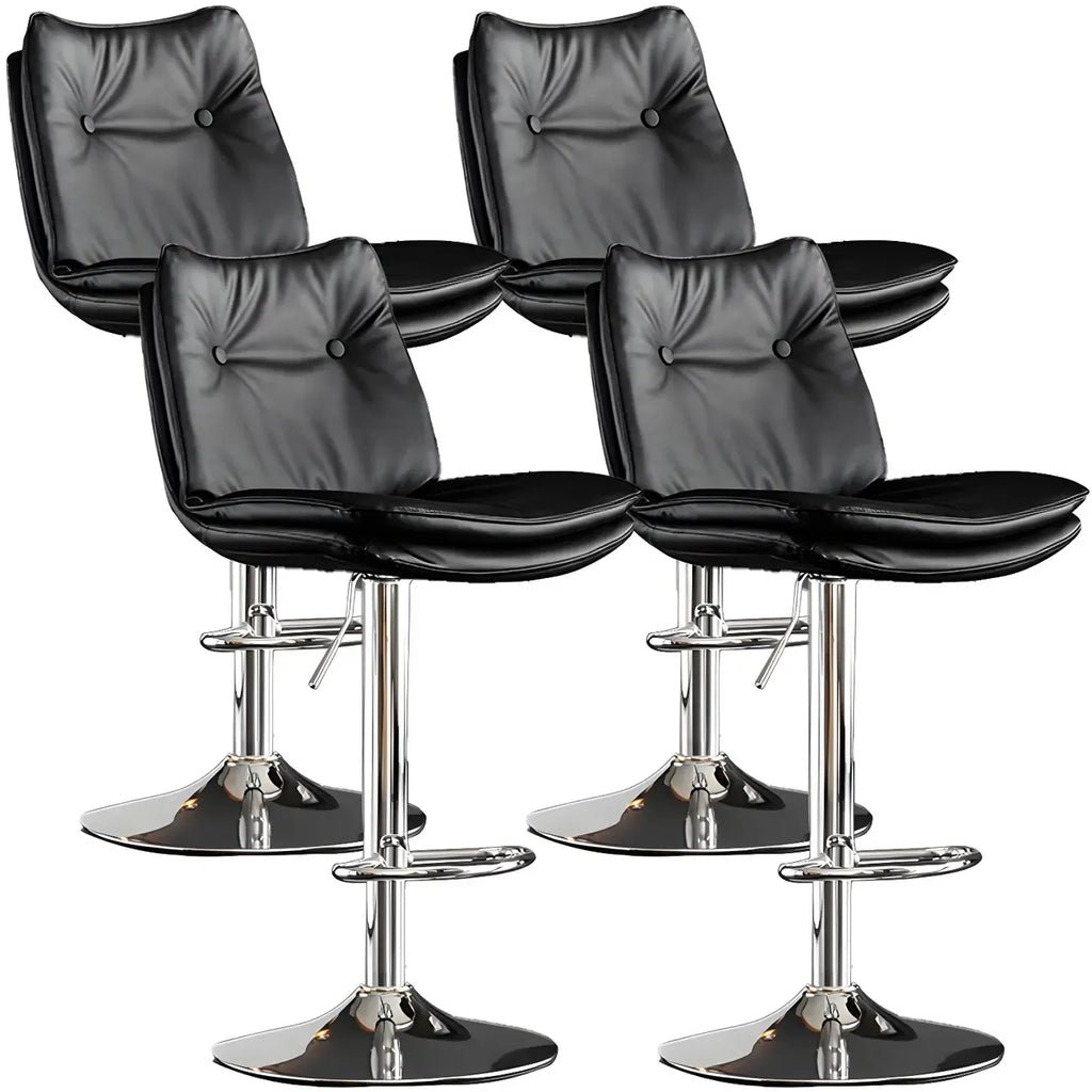 Tabourets de bar pivotants modernes en cuir réglables