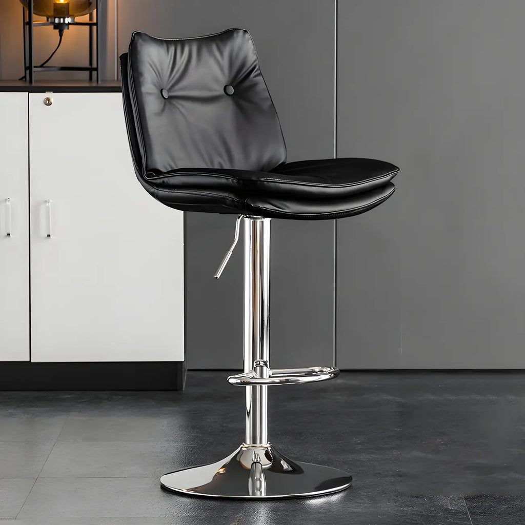 Tabourets de bar pivotants modernes en cuir réglables
