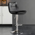 Tabourets de bar pivotants modernes en cuir réglables