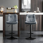 Tabourets de bar pivotants modernes en cuir réglables