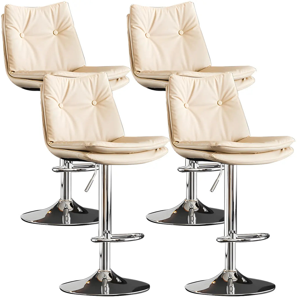 Tabourets de bar pivotants modernes en cuir réglables