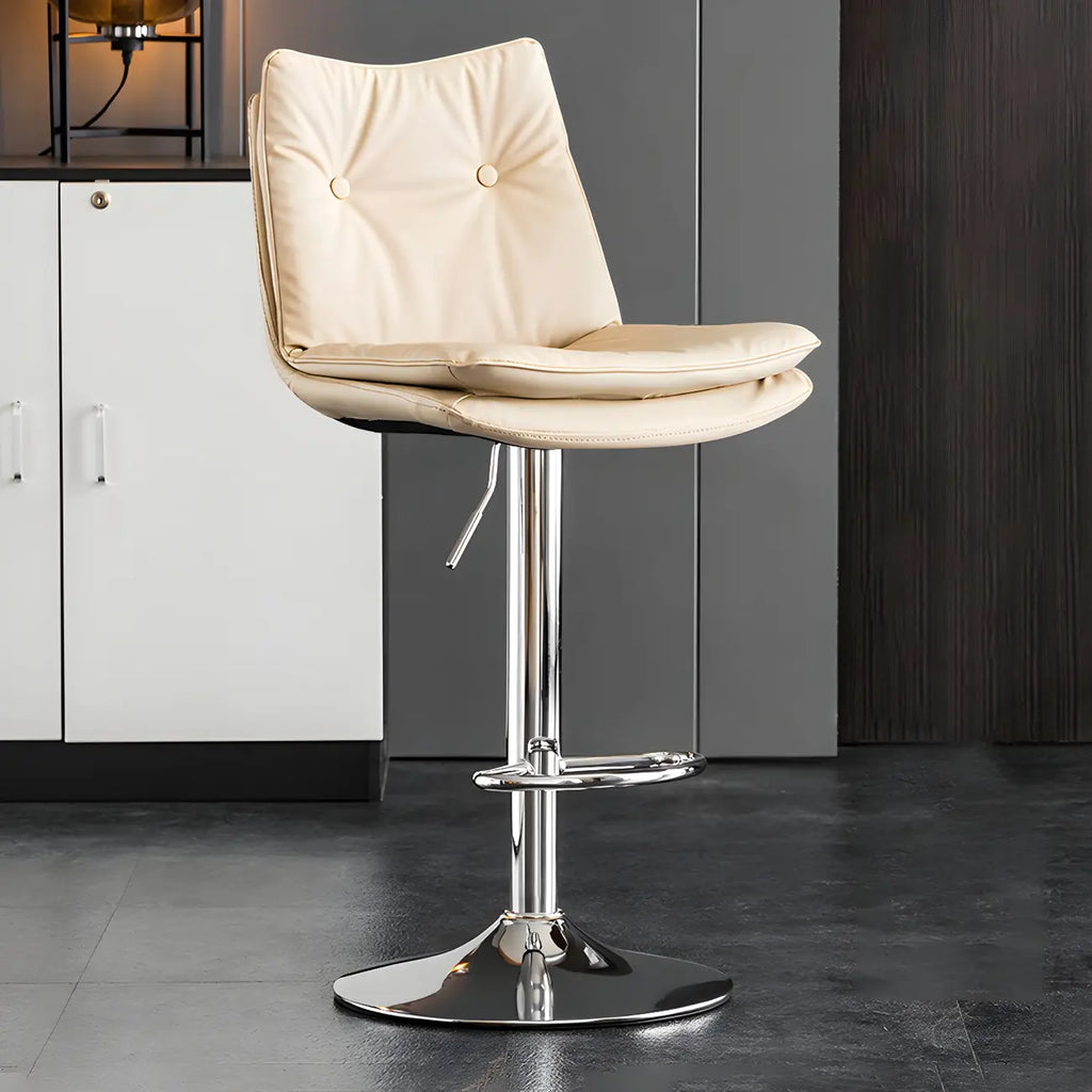 Tabourets de bar pivotants modernes en cuir réglables