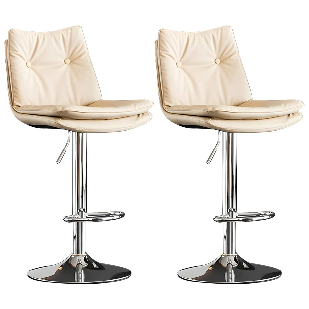 Tabourets de bar pivotants modernes en cuir réglables
