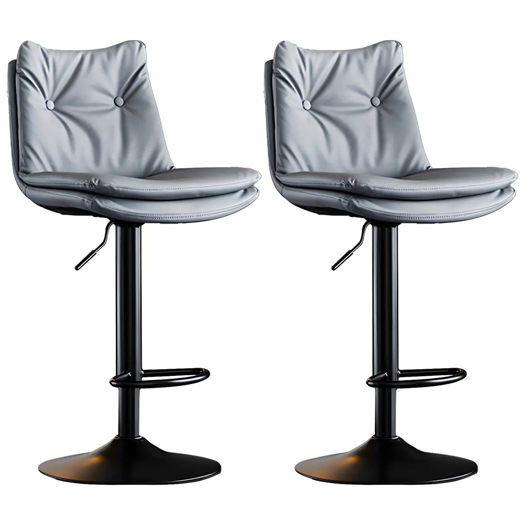 Tabourets de bar pivotants modernes en cuir réglables