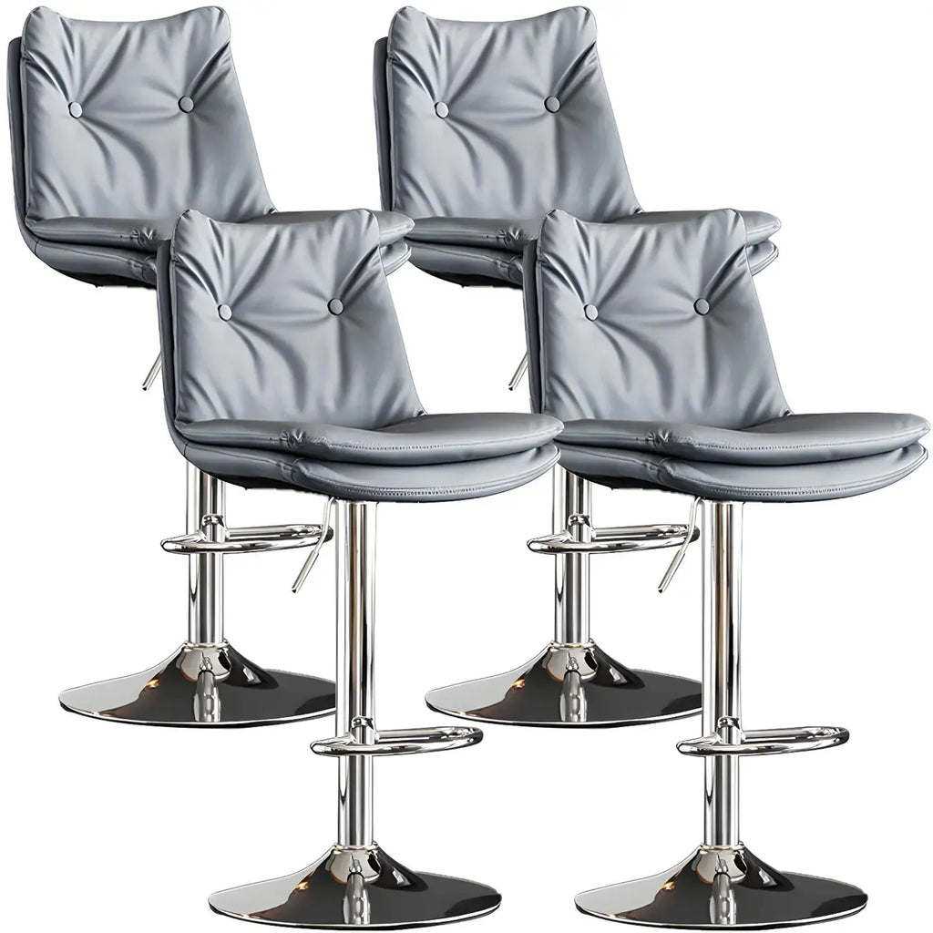 Tabourets de bar pivotants modernes en cuir réglables
