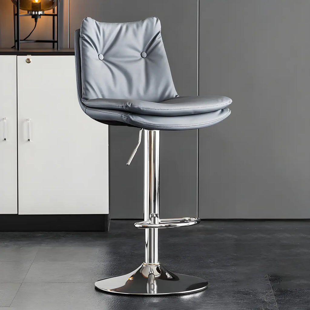 Tabourets de bar pivotants modernes en cuir réglables