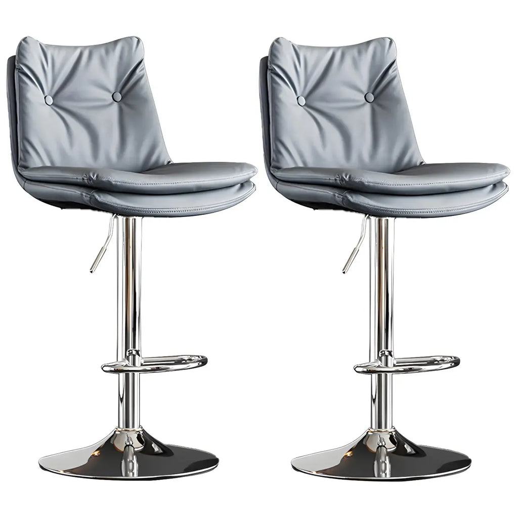 Tabourets de bar pivotants modernes en cuir réglables
